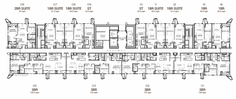 High Zone High Zone - 31st-33rd Floor Plan - 31st-33rd Floor Plan